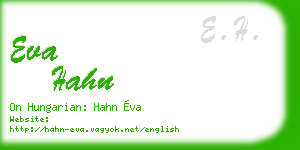 eva hahn business card