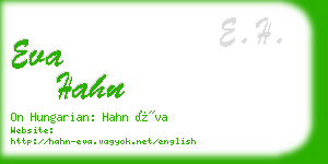 eva hahn business card